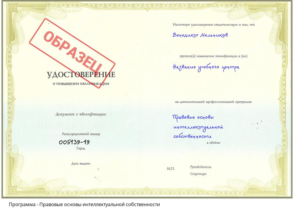 Правовые основы интеллектуальной собственности Барабинск