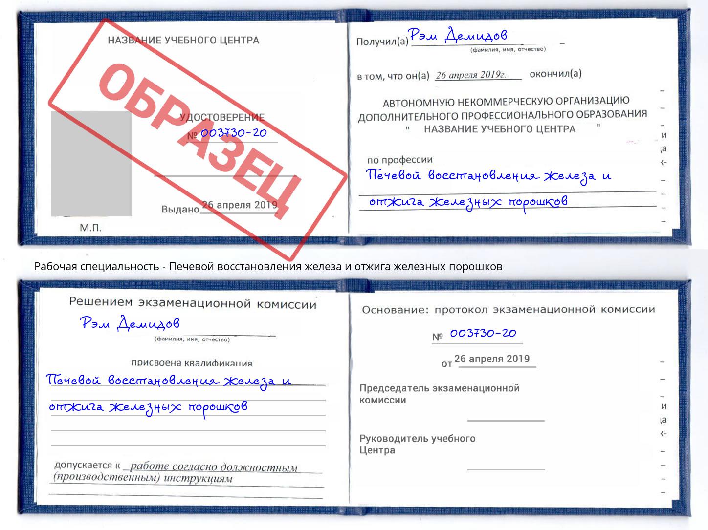 Печевой восстановления железа и отжига железных порошков Барабинск