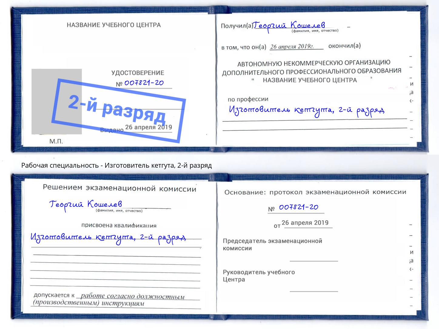 корочка 2-й разряд Изготовитель кетгута Барабинск